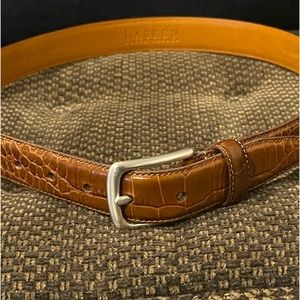 LAUREN butterscotch crocodile belt